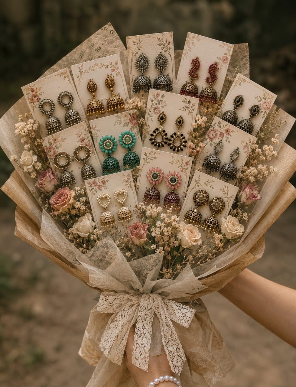 Jhumka Earring Bouquet
