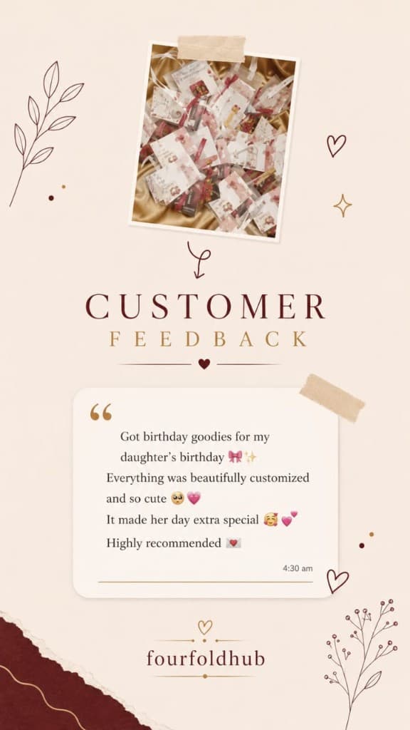 Birthday goodies customer feedback